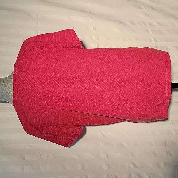 Tommy Hilfiger Red V-Neck Short Sleeve Shirt, Size: XL - Picture 4 of 8